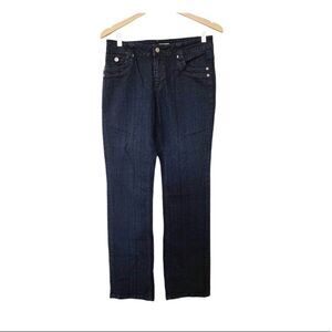 Roots Dark Wash High Rise Straight Leg Denim Jeans‎